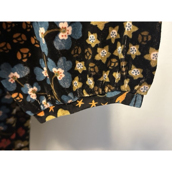 Gudrun Sjoden Dress Katla Black Floral Velour Maxi Midi Dress Size XXL - Picture 10 of 14